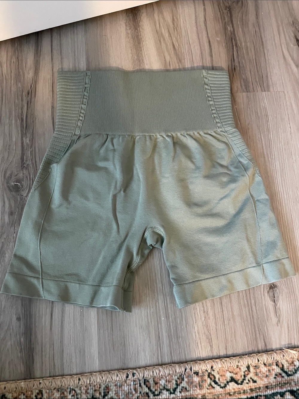 AYBL High-Waist Seamless Bike Shorts in Sage Green